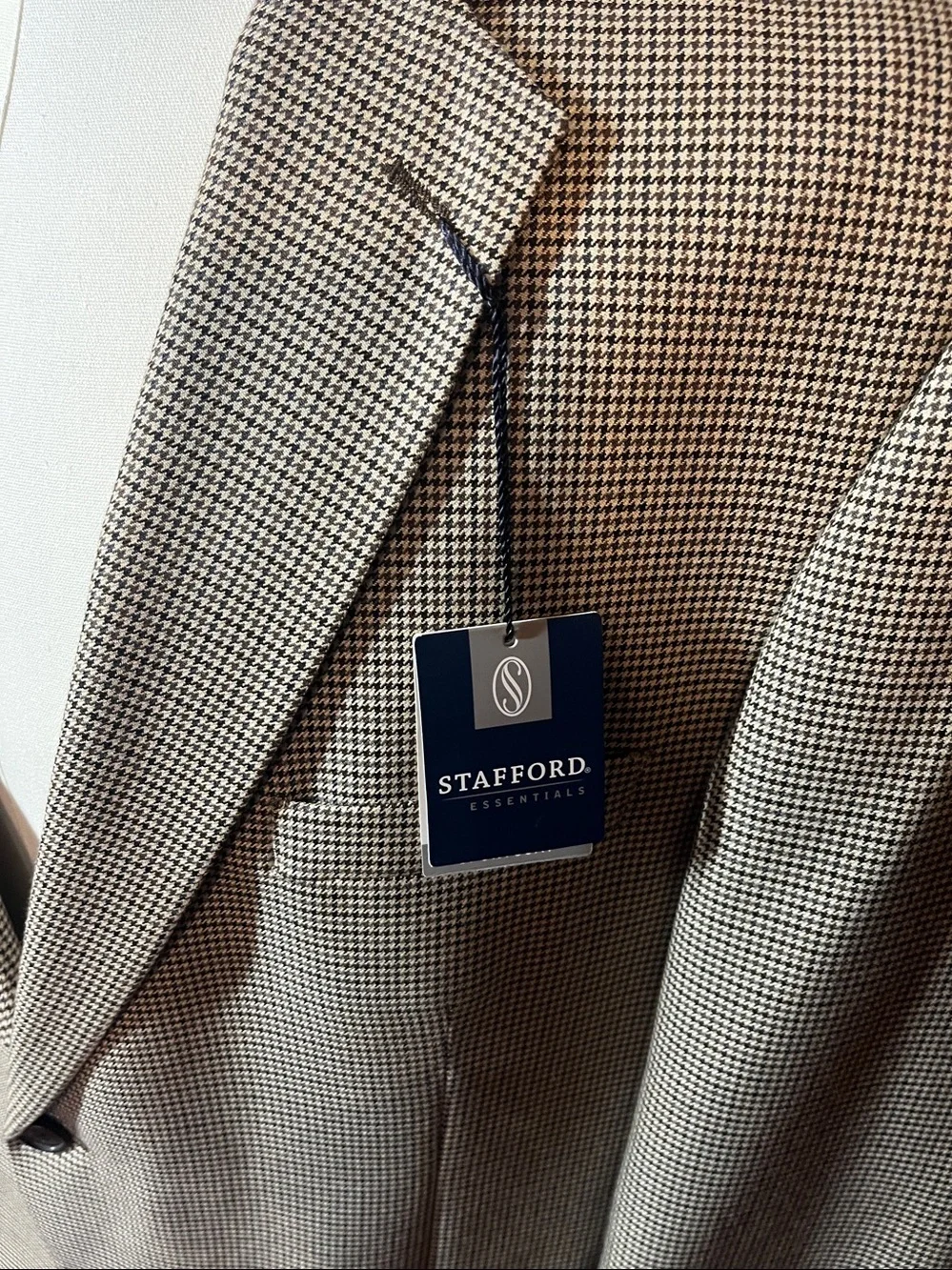 Stafford classic fit 46R houndstooth blazer NWT 3260